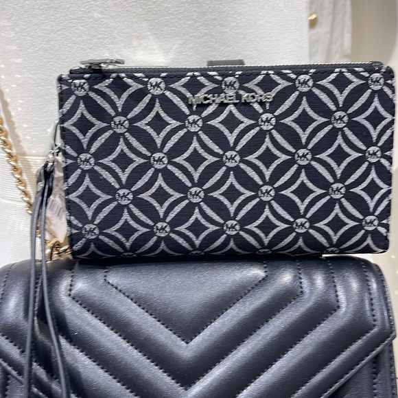 Michael Kors Jet Set Travel Large Double-Zip Wristlet-Wallet-PhoneHolder Black - Picture 13 of 16